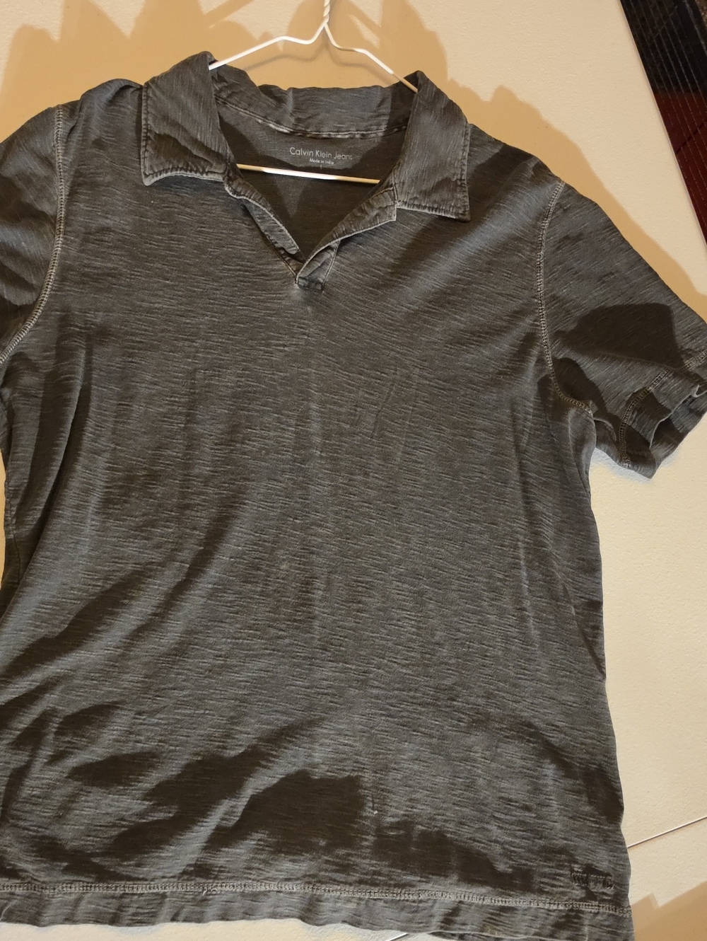 Calvin Klein Jeans Men’s Charcoal Short Sleeve Polo